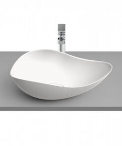 Lavoar asimetric Roca Ohtake 54x37.5xH18.5 cm, culoare alb mat