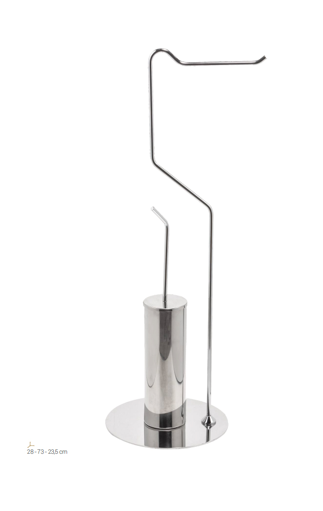 Stand hartie igienica si perie WC Metaform BIRD Airone, inox