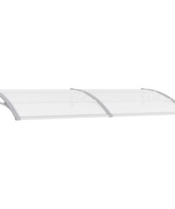 vidaXL Copertină de ușă, gri și transparent, 240 x 80 cm, PC