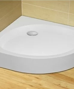 Cadita dus sermirotunda Radaway Patmos A, 100X100X16 cm, acrilica