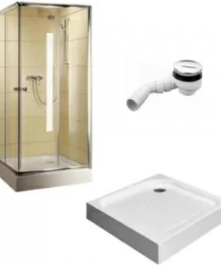 Set PROMO cabina, cadita si sifon Radaway Premium C 90x90 cm