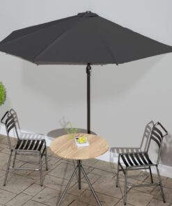 vidaXL Umbrelă de soare de balcon, tijă aluminiu, antracit, 300x150 cm