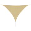 vidaXL Parasolar din țesătură oxford, triunghiular, 5 x 5 x 5 m, bej