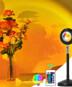 Lampa decorativa Blwandy, LED, RGB, aluminiu, negru, 10 x 27 cm