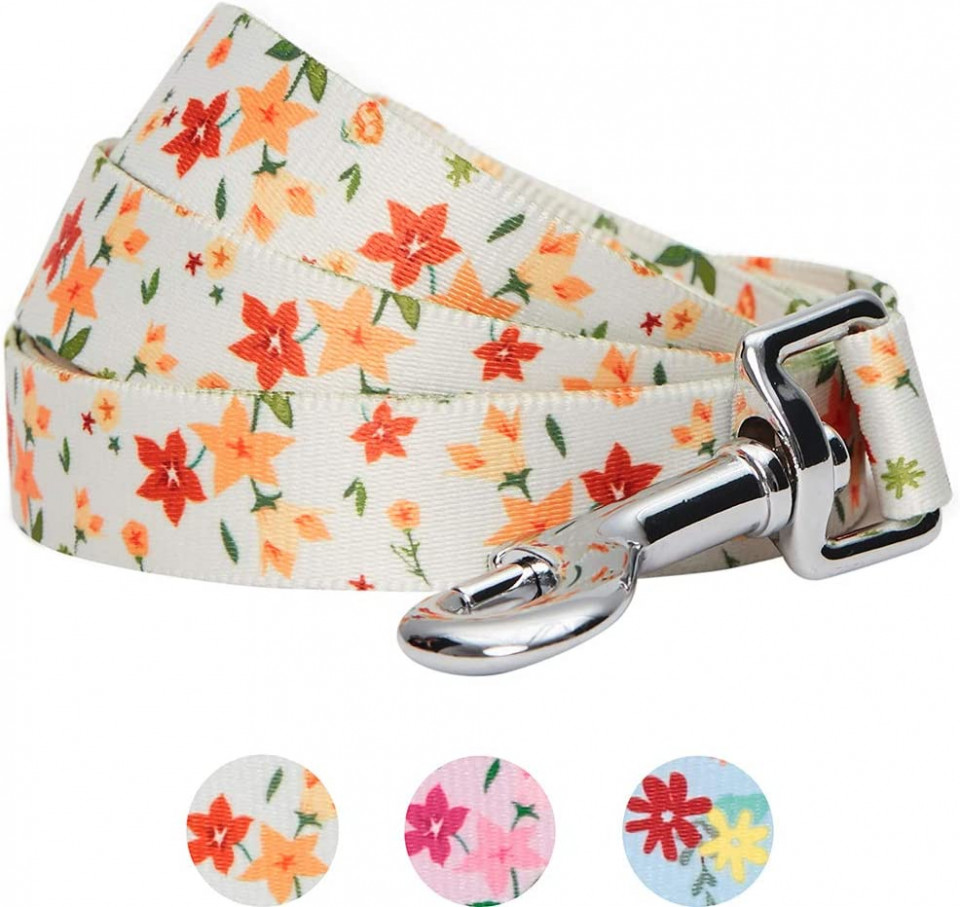 Lesa pentru caine Umi, cu model floral, multicolor, marimea S