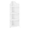 Raft de colt pentru baie, 4 niveluri, 90x28x28cm , PAL alb