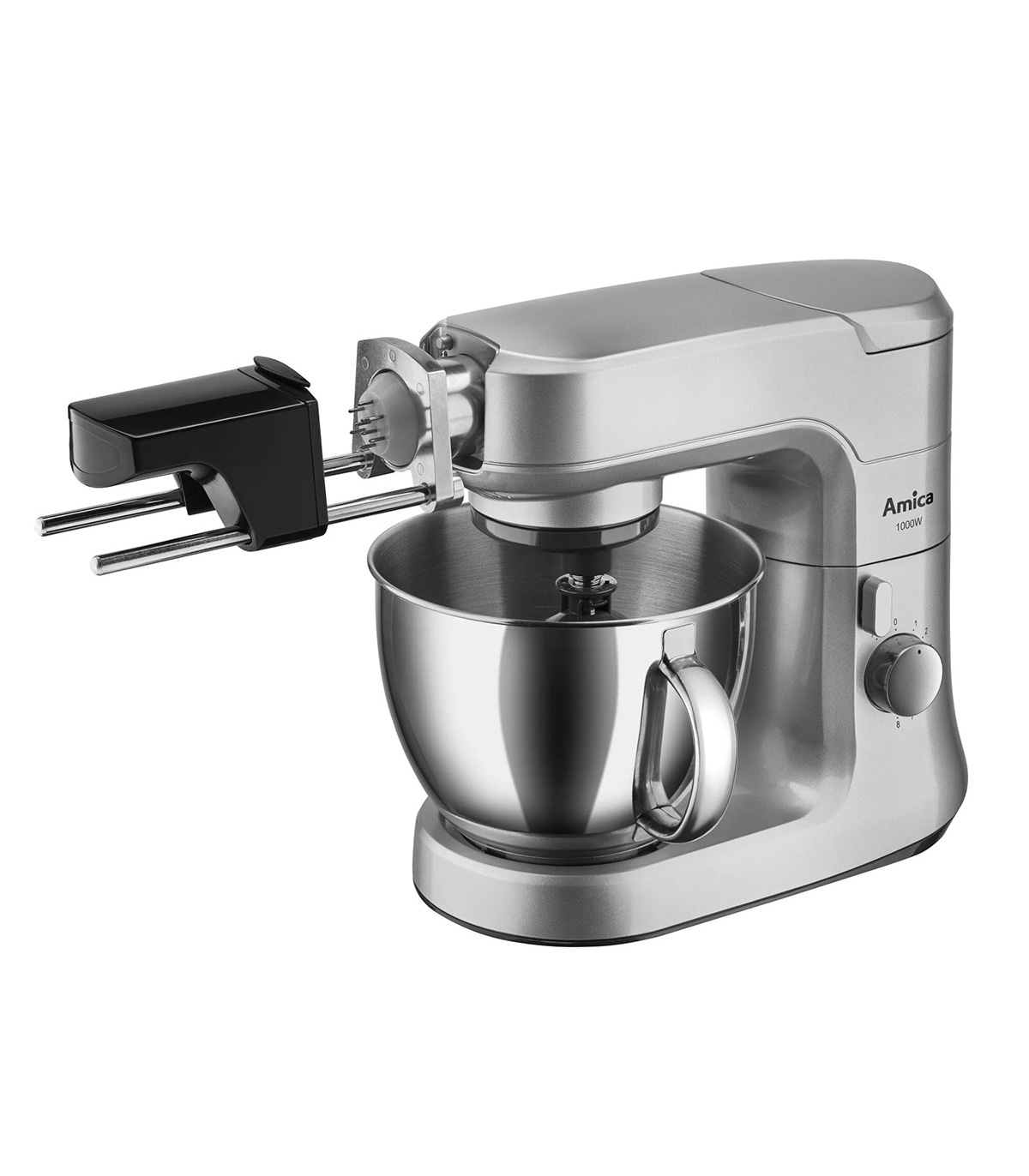 Robot de bucatarie Amica KML 6011, 1000W, bol inox 4.5L, 1.8 kg, 8 trepte de viteza, functie pulse, 5 accesori - imagine 6