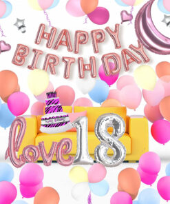 Set aniversar KerKoor, cifra 18, latex/folie, multicolor