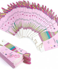 Set de 36 cutii pentru popcorn Qweri, carton, multicolor, 7 x 7 x 11,5 cm