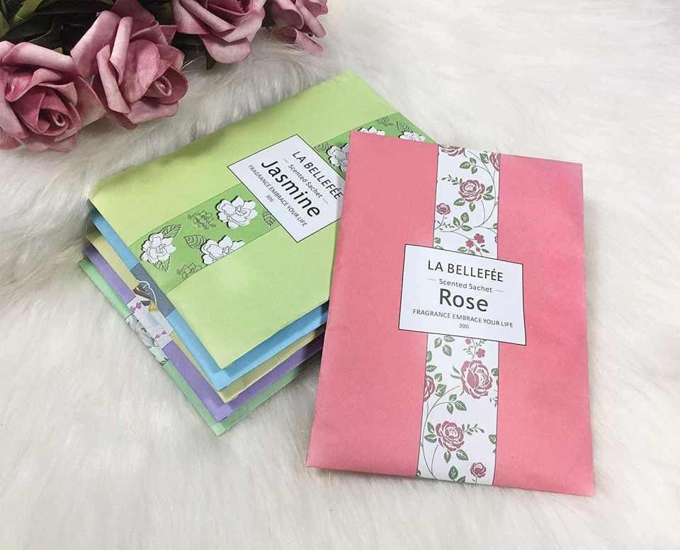 Set de 6 odorizante pentru dulap La Bellefee, multicolor, 12,5 x 17 cm - imagine 2