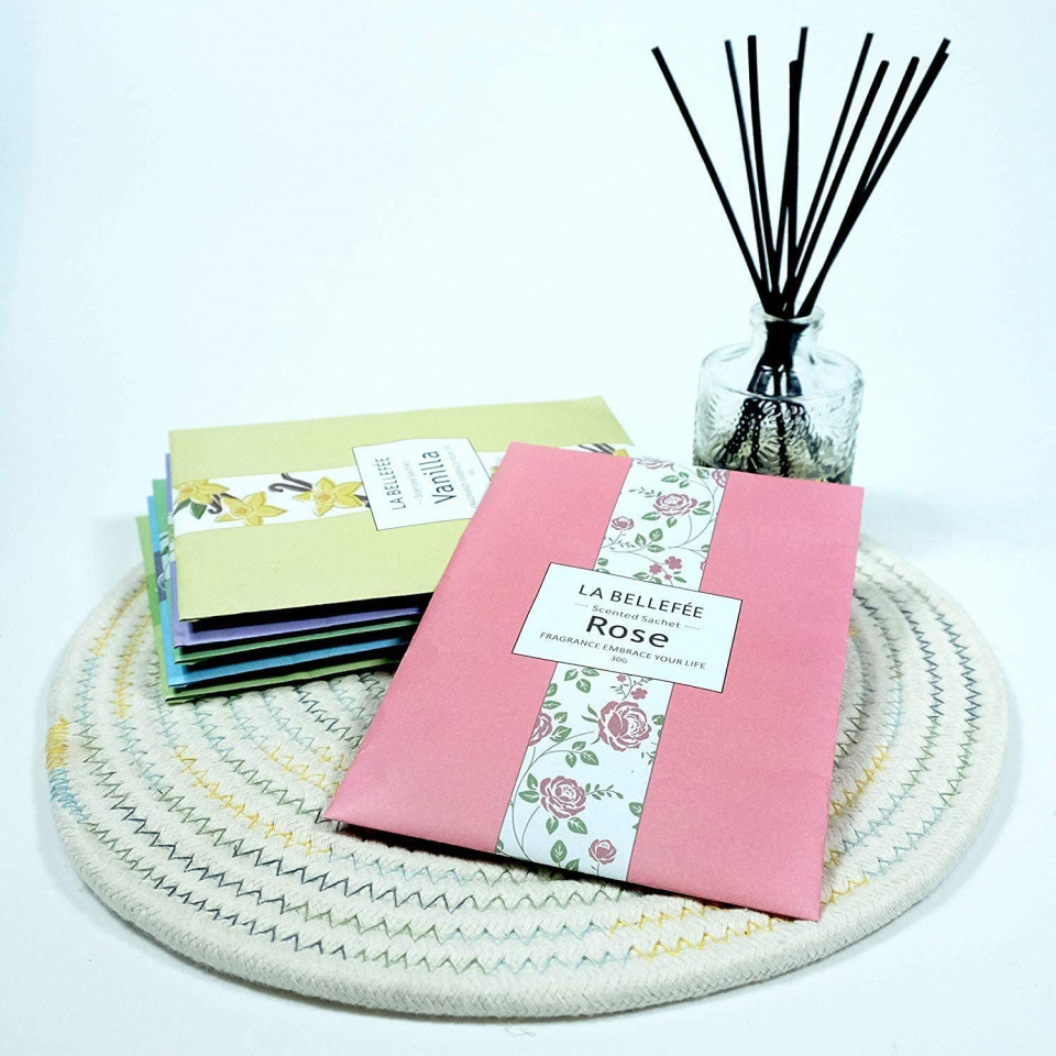Set de 6 odorizante pentru dulap La Bellefee, multicolor, 12,5 x 17 cm - imagine 7