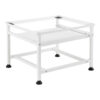 Suport masina de spalat cu polita depozitare mobila , 63 x 54 x 41 cm, otel, alb