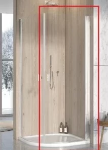 Usa cabina dus semirotunda Radaway Nes PDD I, 90 x H200 cm, dreapta