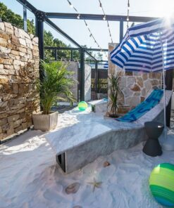 Sezlong Marmura Calacatta Lucina Polisata, 194 x 60 x 96 cm