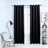 vidaXL Draperii opace cu inele metalice, 2 buc., negru, 140 x 175 cm