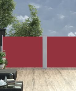vidaXL Copertină laterală retractabilă, roșu, 120 x 1000 cm