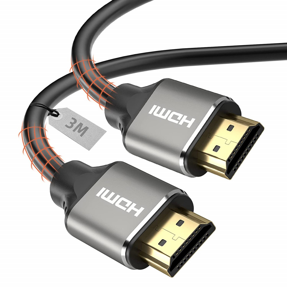 Cablu HDMI Alxum, 8K, negru/gri, 3 m