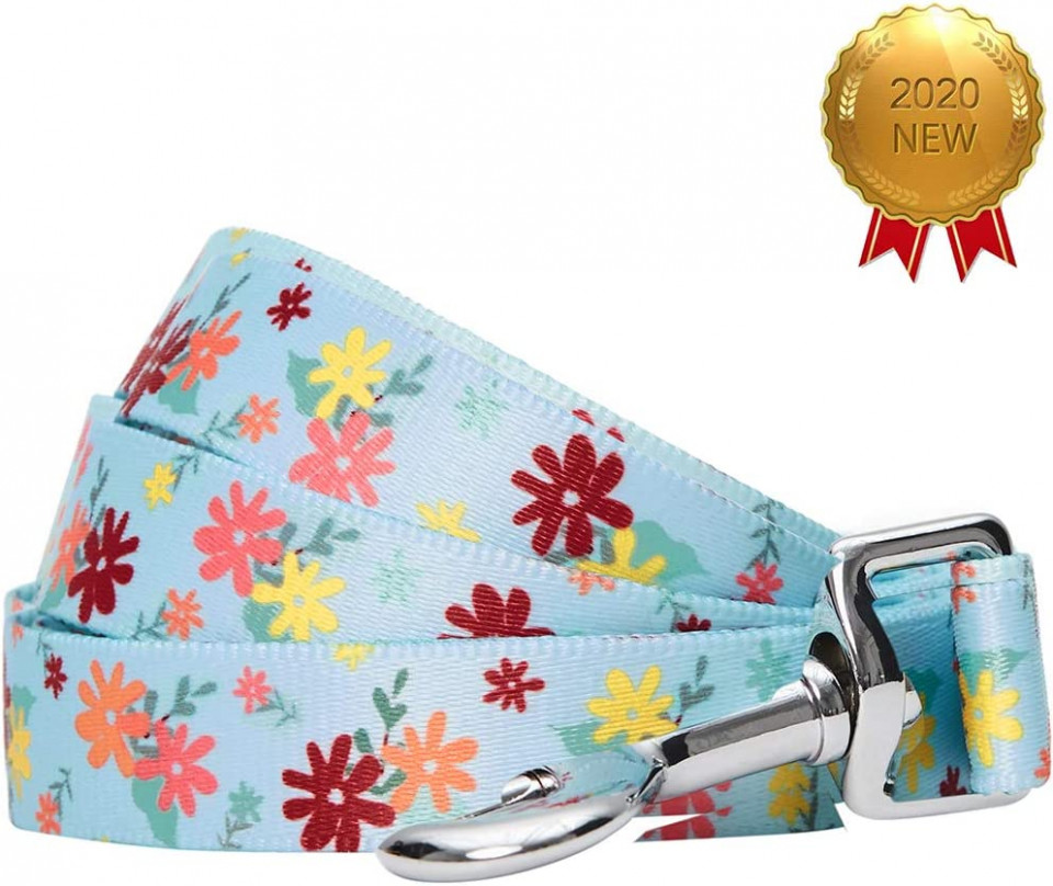Lesa pentru caine Umi, cu model floral, multicolor, marimea S - imagine 5
