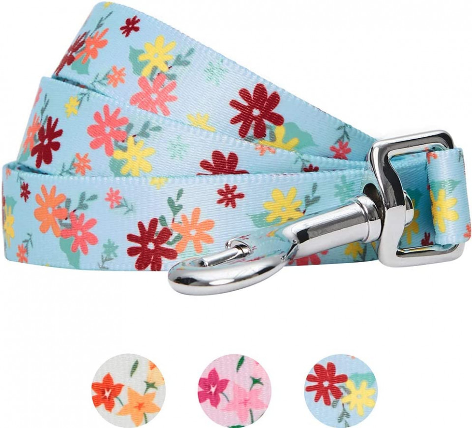 Lesa pentru caine Umi, cu model floral, multicolor, marimea S