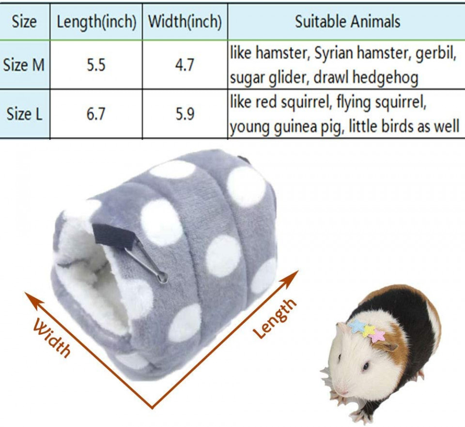 Pat pentru hamster Oncpcare, bumbac, alb/albastru, marimea L - imagine 3