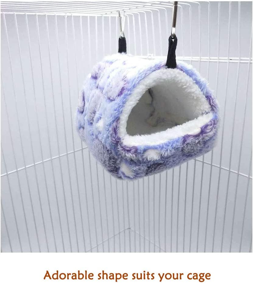Pat pentru hamster Oncpcare, bumbac, violet/albastru/alb, marimea S - imagine 2