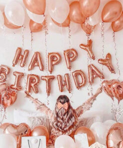 Alternative view of Set aniversar Feelairy, folie/latex, rose/alb, 25 piese