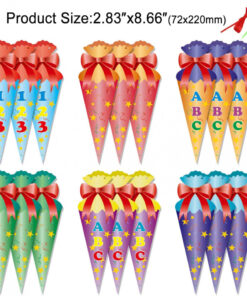 Alternative view of Set decoratiuni pentru inceperea scolii Howaf, hartie/latex, multicolor, 54 piese