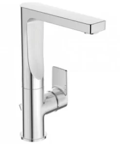 Baterie lavoar Ideal Standard Edge inalta cu ventil metalic, H24 cm