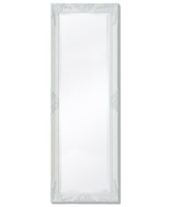 vidaXL Oglindă verticală în stil baroc, 140 x 50 cm, alb