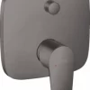 Baterie cada si dus Hansgrohe Talis E cu montaj incastrat, negru periat