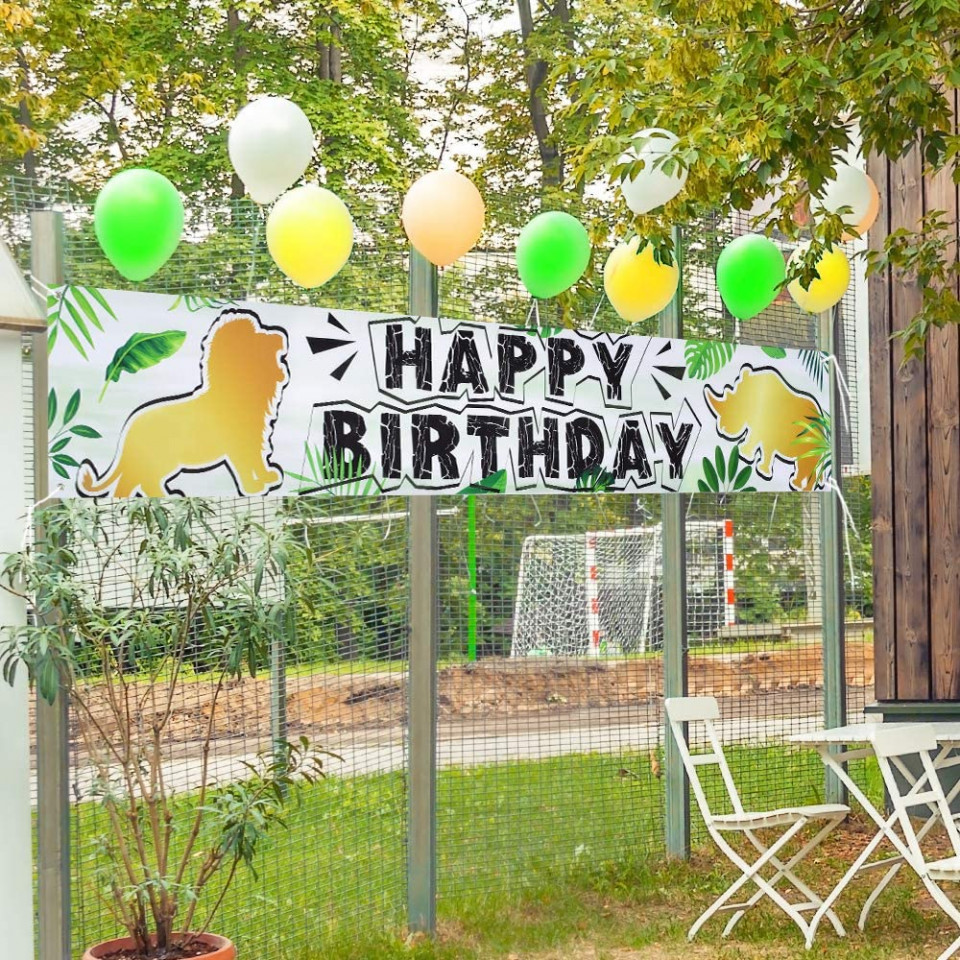 Banner aniversar WERNNSAI, poliester, multicolor, 50 x 300 cm - imagine 3