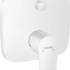 Baterie cada si dus Hansgrohe Talis E cu montaj incastrat, alb mat