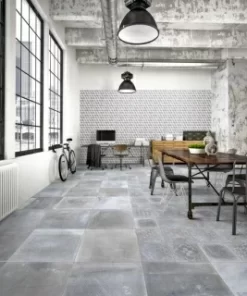 Gresie portelanata Sintesi Italia, Atelier Fumo Decoro 60,4x60,4 cm