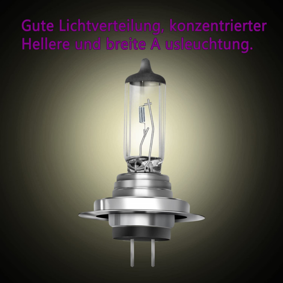 Set de 2 becuri pentru faza scurta Aerfa H7, cu halogen, 100 V - imagine 4