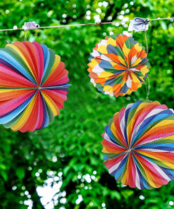 Alternative view of Set de 4 decoratiuni GUBOOM, hartie/metal, multicolor, 22 x 25 cm