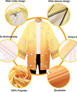 Alternative view of Set de cardigan cu cercei si colier Amycute, poliester/aliaj, galben/alb, marimea L