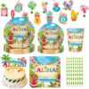 Set de vesela pentru petrecere Amycute, carton, multicolor, 63 piese