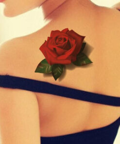 Alternative view of Tatuaj temporar TAFLY, model trandafiri/fluturi, vinil, multicolor