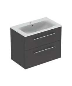 Set PROMO mobilier baza si lavoar Geberit Selnova Square 78,8x48xH63,5 cm antracit