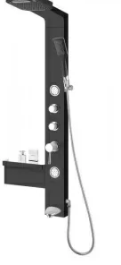 Panel dus cu hidromasaj Sanotechnik Ibiza 37,5x135,7x52 cm negru mat