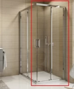 Usa cabina dus SanSwiss Top-Line 100XH190 cm, profil alb, dreapta