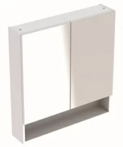 Dulap cu oglinda Geberit Selnova Square cu doua usi 78,8x17,5xH85 cm alb