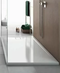 Cadita de dus SanSwiss Livada W20AS 90x70xH3,5 cm marmura sintetica alba