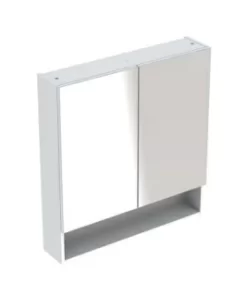 Dulap cu oglinda Geberit Selnova Square cu doua usi 58,8x17,5xH85 cm alb