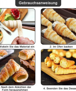 Alternative view of Set de 10 forme pentru croissant SVUPUE, otel inoxidabil, argintiu, 12,6 cm