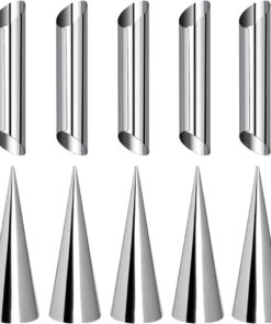 Set de 10 forme pentru croissant SVUPUE, otel inoxidabil, argintiu, 12,6 cm