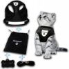 Set de 4 accesorii pentru pisici Animoo, textil, negru, marimea XL