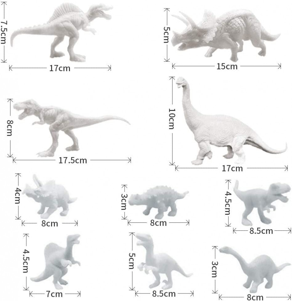 Set de pictura cu dinozauri ZoneYan, 47 piese, multicolor - imagine 2