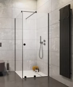 Cabina dus Radaway Furo Black Kdj RH 90x75xH200 cm, dreapta