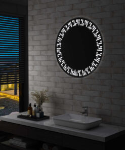 vidaXL Oglindă cu LED de baie, 80 cm